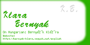 klara bernyak business card